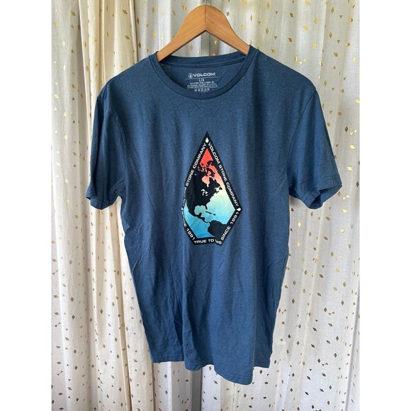 Volcom Men's Cotton Blend Global Stone Fty Short Sleeve T-Shirt L - Picture 2 of 4